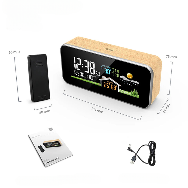 Smart digitalt vækkeur med vejrstation