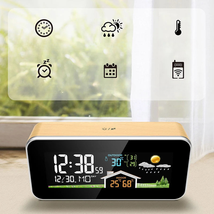 Smart digitalt vækkeur med vejrstation