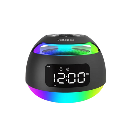 Radiovækkeur med bluetooth og farvet lys