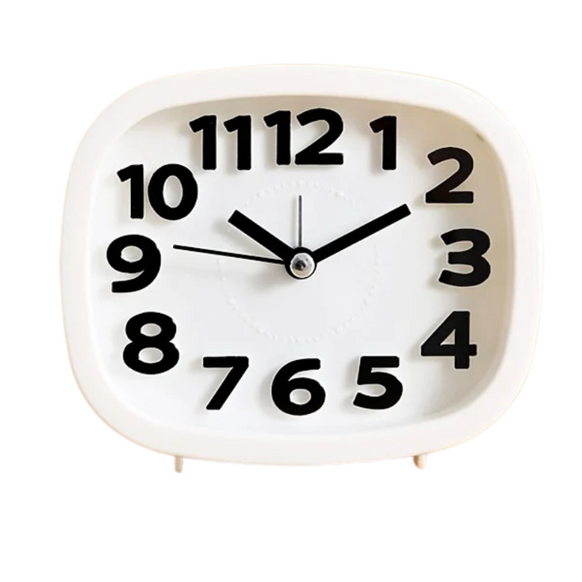 Analogt vækkeur med store tal batteridrevet