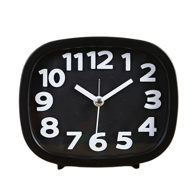 Analogt vækkeur med store tal batteridrevet