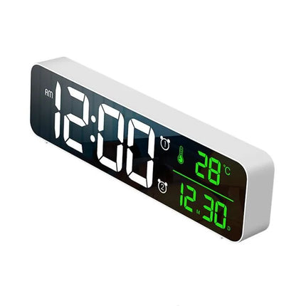 Digitalt vækkeur med dato og temperatur