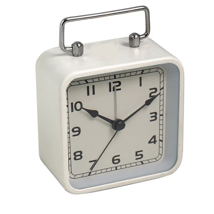 Lille firkantet vækkeur med håndtag