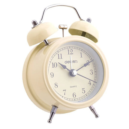 Enkelt beige retro vækkeur med klokker