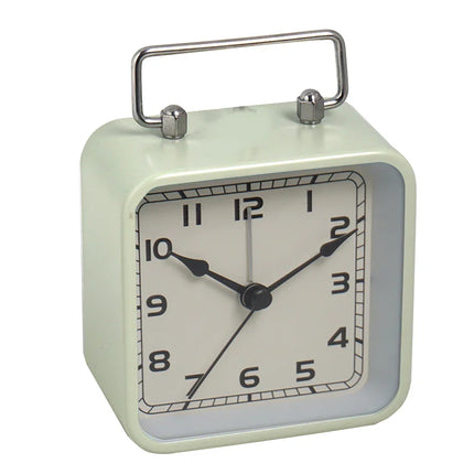 Lille firkantet vækkeur med håndtag