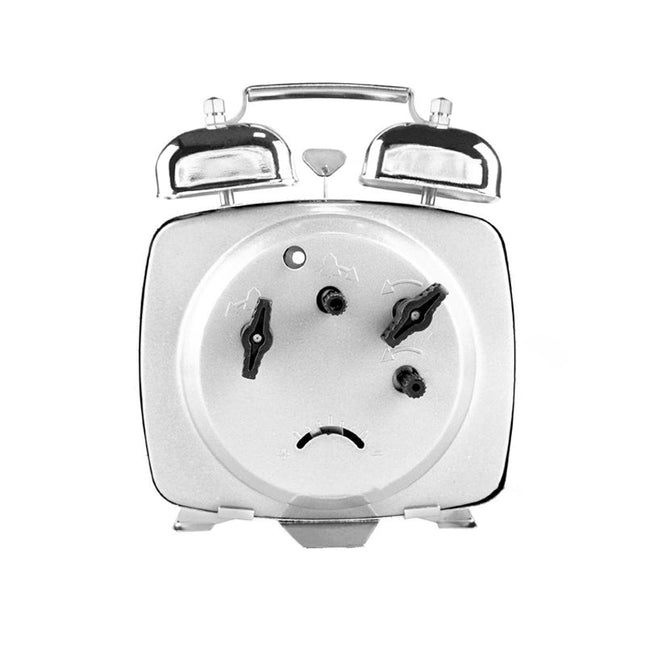 Firkantet mekanisk vækkeur i retro stil