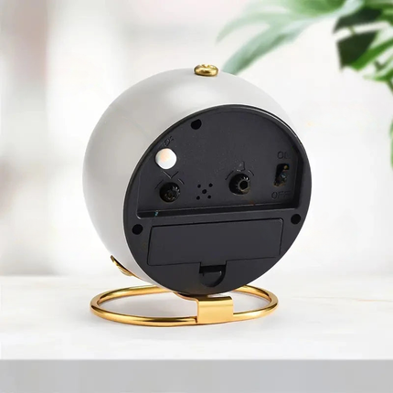 Rundt analog design vækkeur til bordet