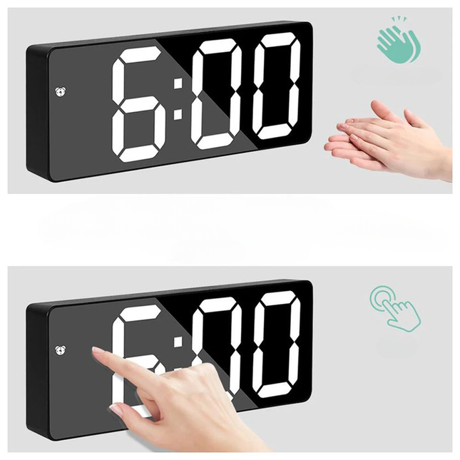 Digitalt LED vækkeur med store tal