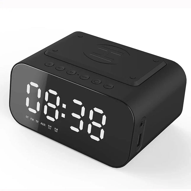 Clockradio med trådløs oplader og USB