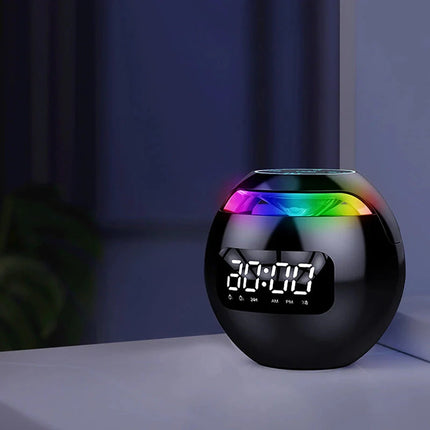 Rund clockradio med RGB lys