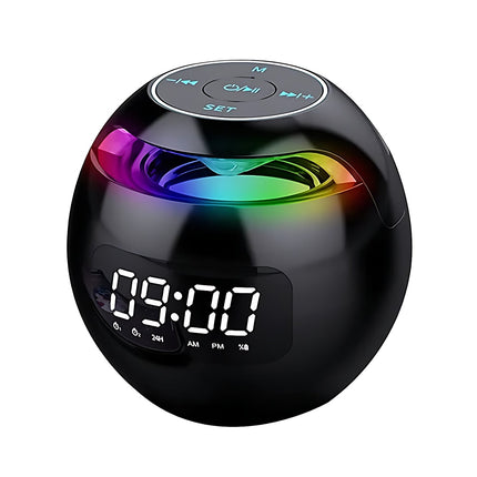 Rund clockradio med RGB lys