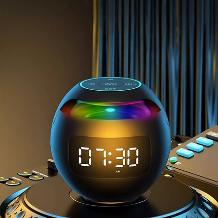 Rund clockradio med RGB lys