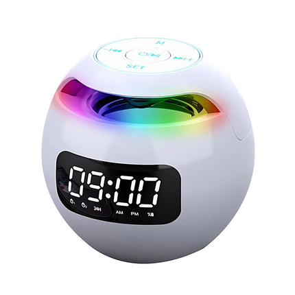 Rund clockradio med RGB lys