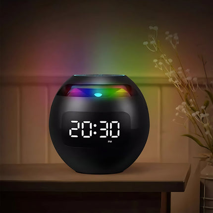 Rund clockradio med RGB lys