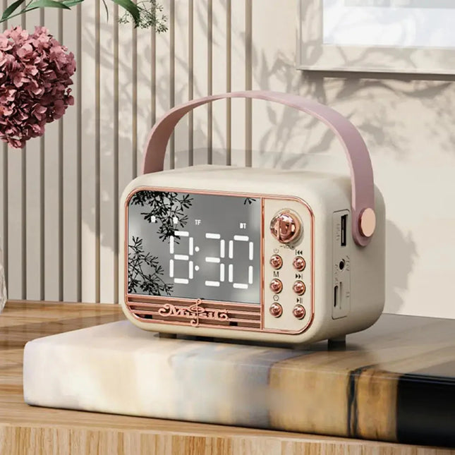 Vintage smart vækkeur med radio til børn