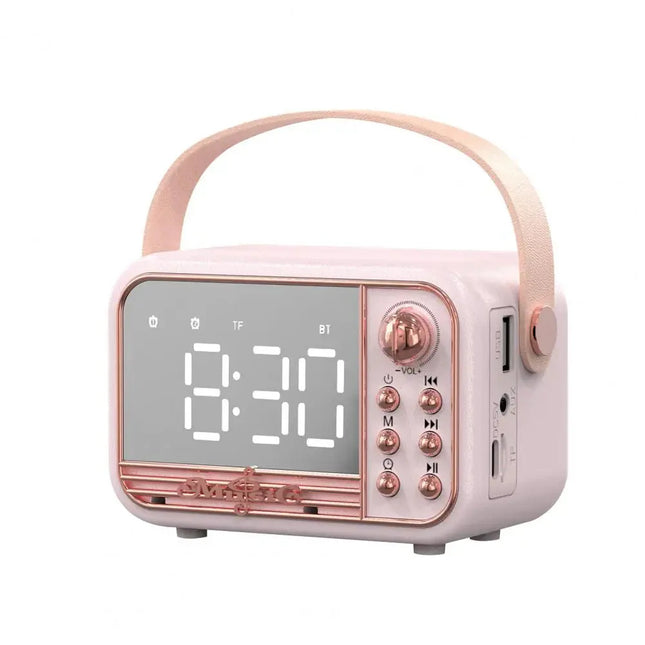 Vintage smart vækkeur med radio til børn