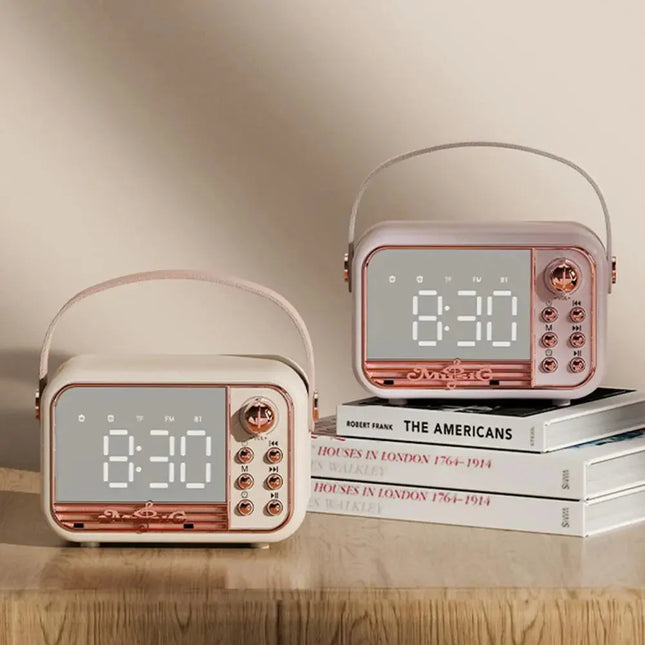 Vintage smart vækkeur med radio til børn