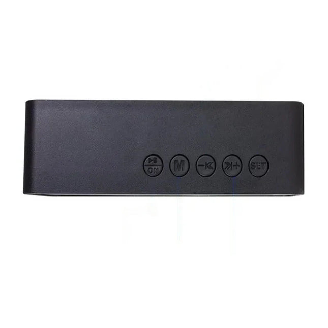 Genopladelig clockradio med Bluetooth og spejl