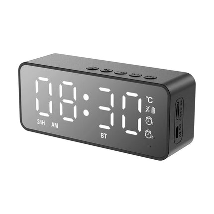 Genopladelig clockradio med Bluetooth og spejl