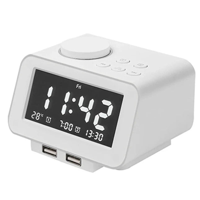 Kompakt digital clockradio med FM-radio