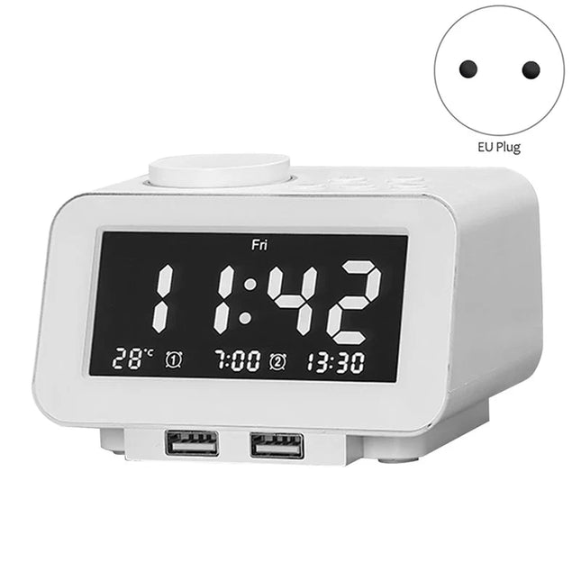 Kompakt digital clockradio med FM-radio