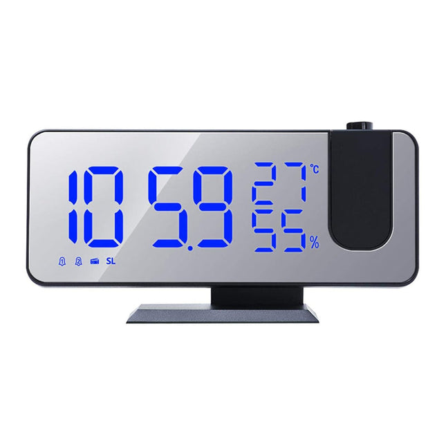 Moderne clockradio med projektion af tid
