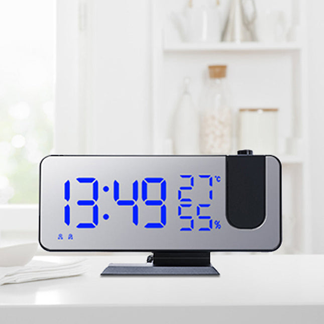 Moderne clockradio med projektion af tid