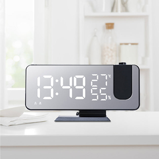 Clockradio med projektor og termometer