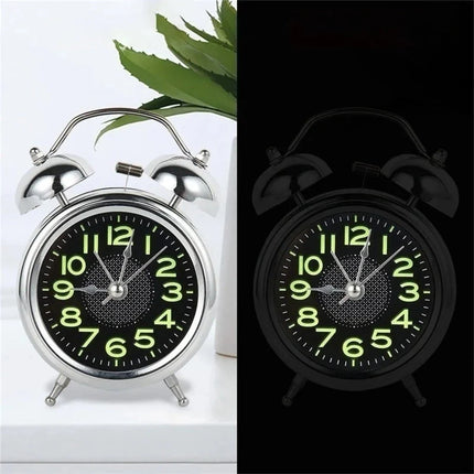 Analogt vækkeur med lysende tal