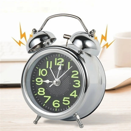 Analogt vækkeur med lysende tal