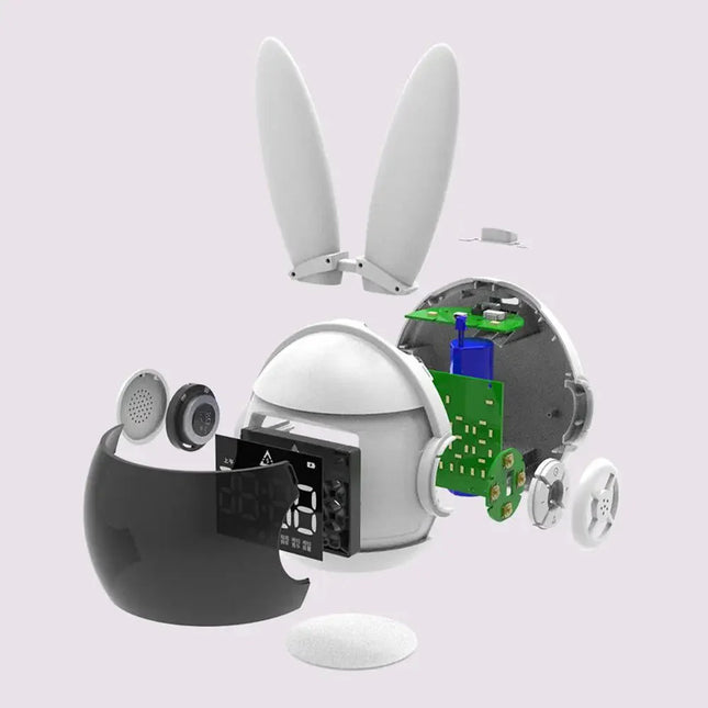 Vækkeur med lysende kaninører til piger