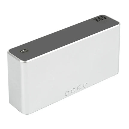 Vækkeur med trådløs opladning og spejl