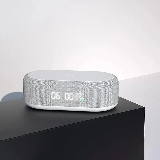 Bluetooth vækkeur i stof med oplader