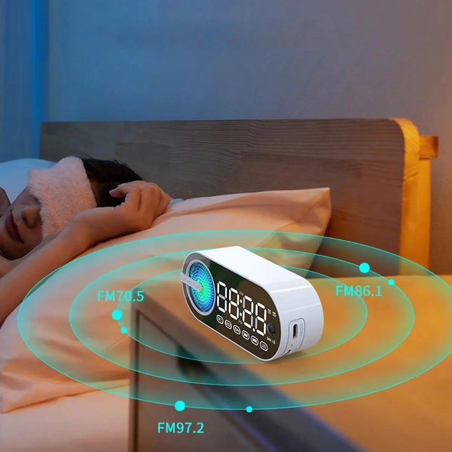 Vækkeur med FM-radio og Bluetooth
