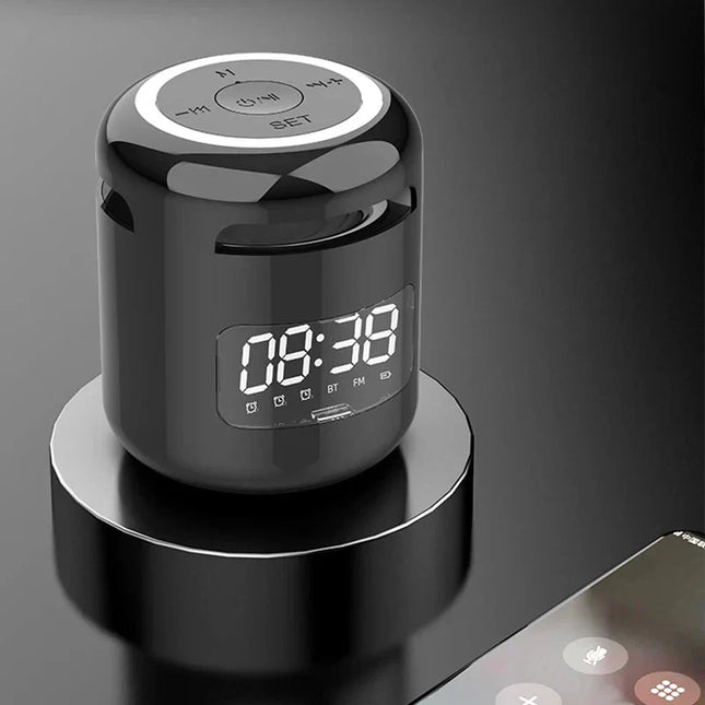 Kompakt digitalt vækkeur med Bluetooth højtaler