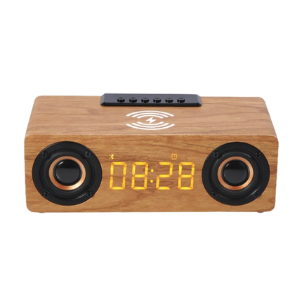 Smart vækkeur i træ med højtaler