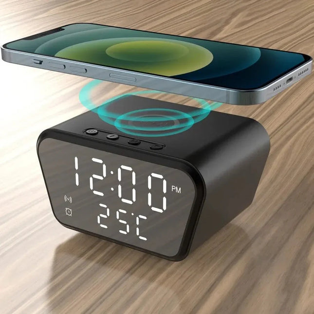 Smart vækkeur med trådløs mobiloplader