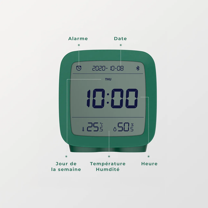 Batteridrevet digitalt rejsevækkeur med alarm