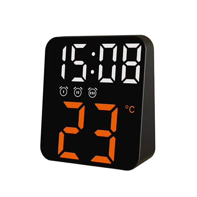 Digitalt LED vækkeur til rejsebrug