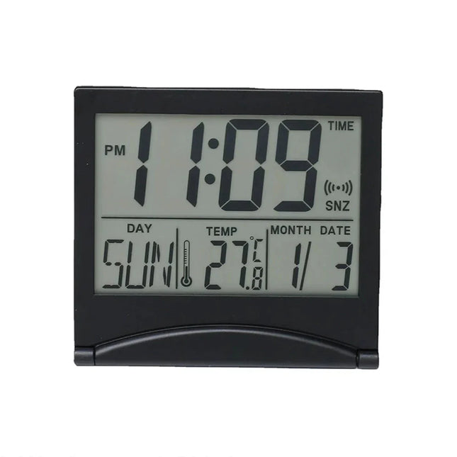 Lille foldbart digitalt rejsevækkeur