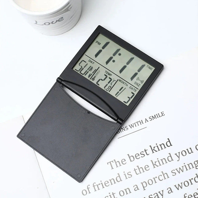 Lille foldbart digitalt rejsevækkeur