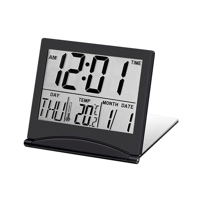 Lille foldbart digitalt rejsevækkeur