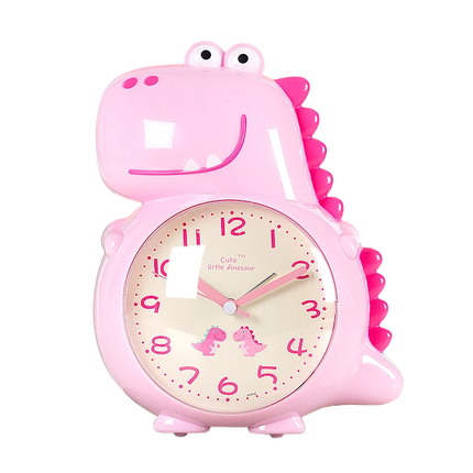 Analogt dinosaur børnevækkeur med visere