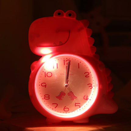 Analogt dinosaur børnevækkeur med visere