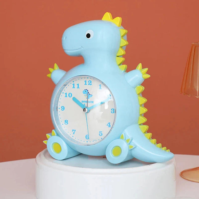 Analogt vækkeur formet som dinosaur