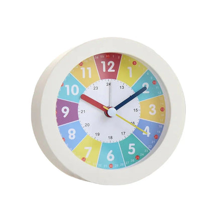 Rundt pædagogisk vækkeur til børneværelset