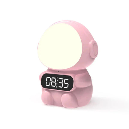 Astronaut vækkeur til børn med natlampe