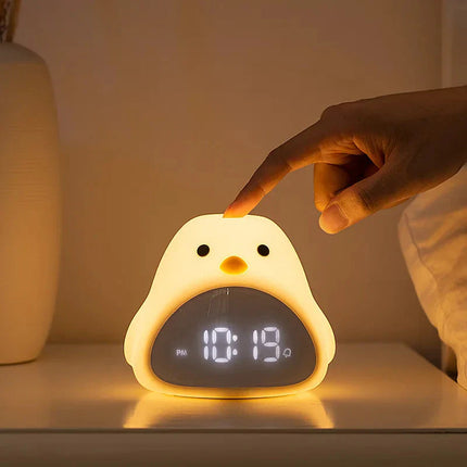 Sød fugl vækkeur med natlampe