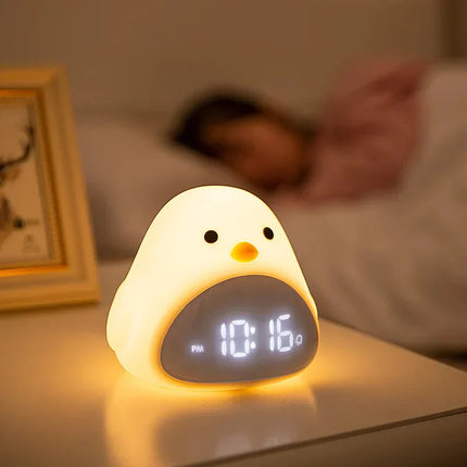 Sød fugl vækkeur med natlampe