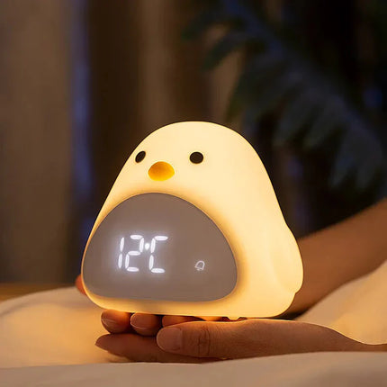Sød fugl vækkeur med natlampe